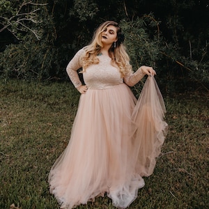 Bestseller Curvy Blush Wedding Dress #1162