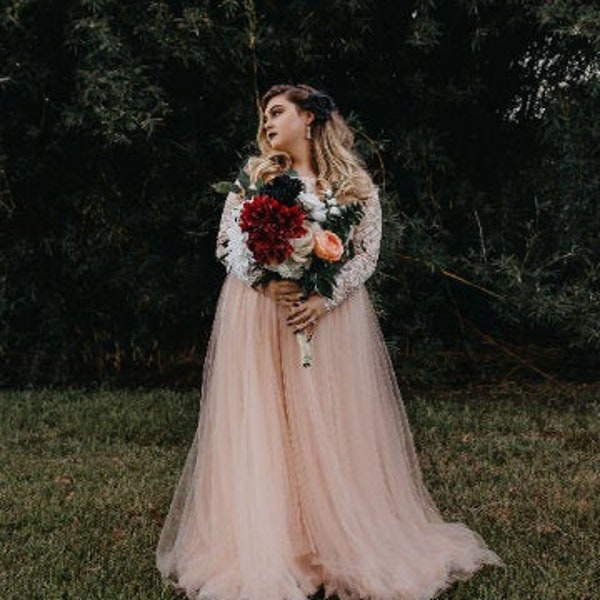 Blush Wedding Dress - Etsy