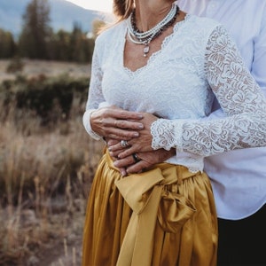 Long Sleeves Ivory Wedding Top #2057