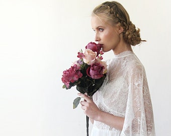 Ivory Lace bridal cape #4026