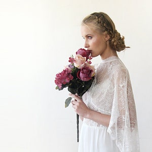 Ivory Lace bridal cape #4026