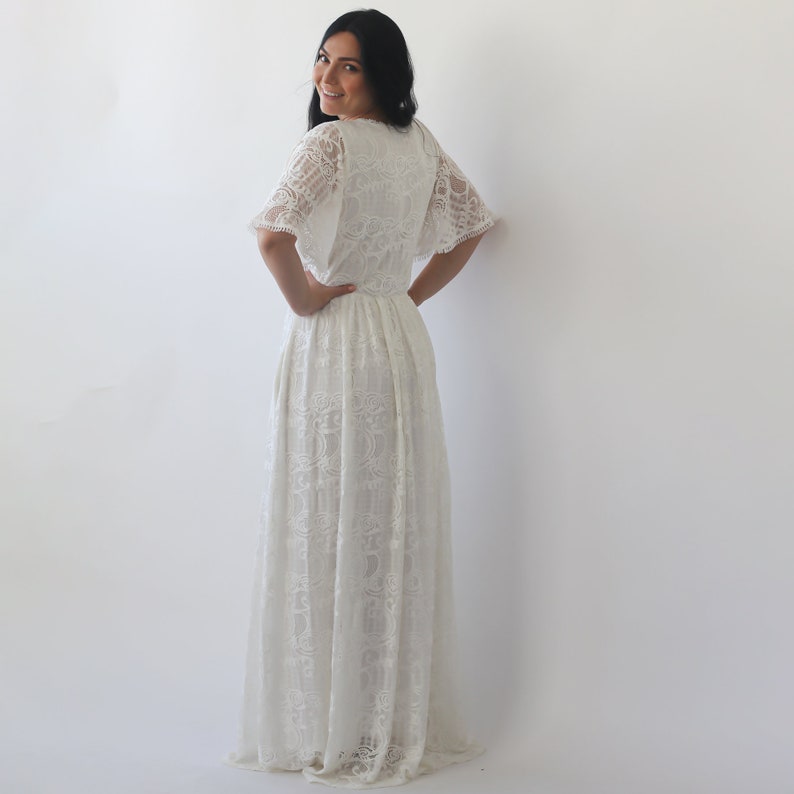 ivory wedding dress sleeves