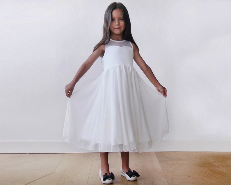 Sweetheart Champagne girls dress Champagne flower girl twirl dress 5005