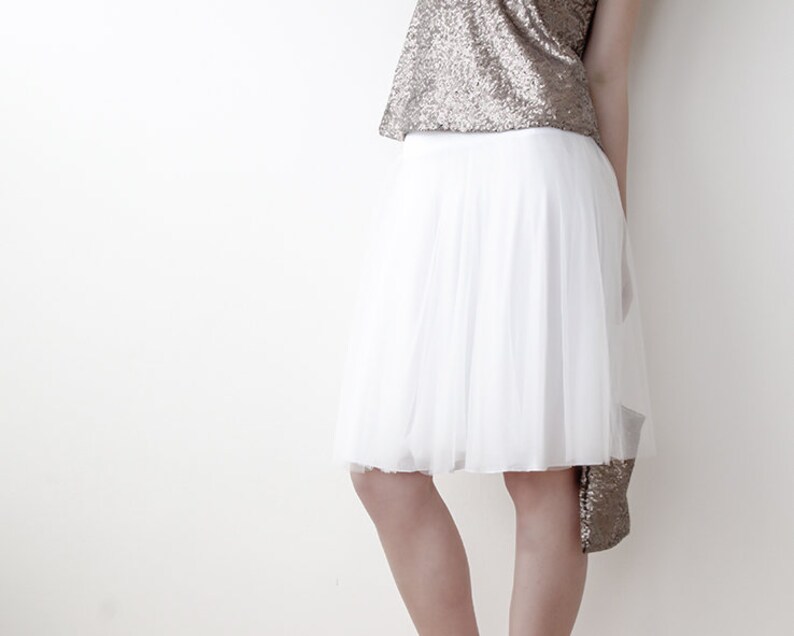 Tulle mini black skirt 3004 image 8