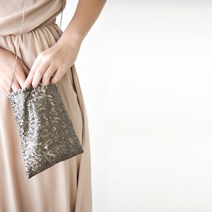 Sale Sequin sparkling Black Handbag 4002 image 9