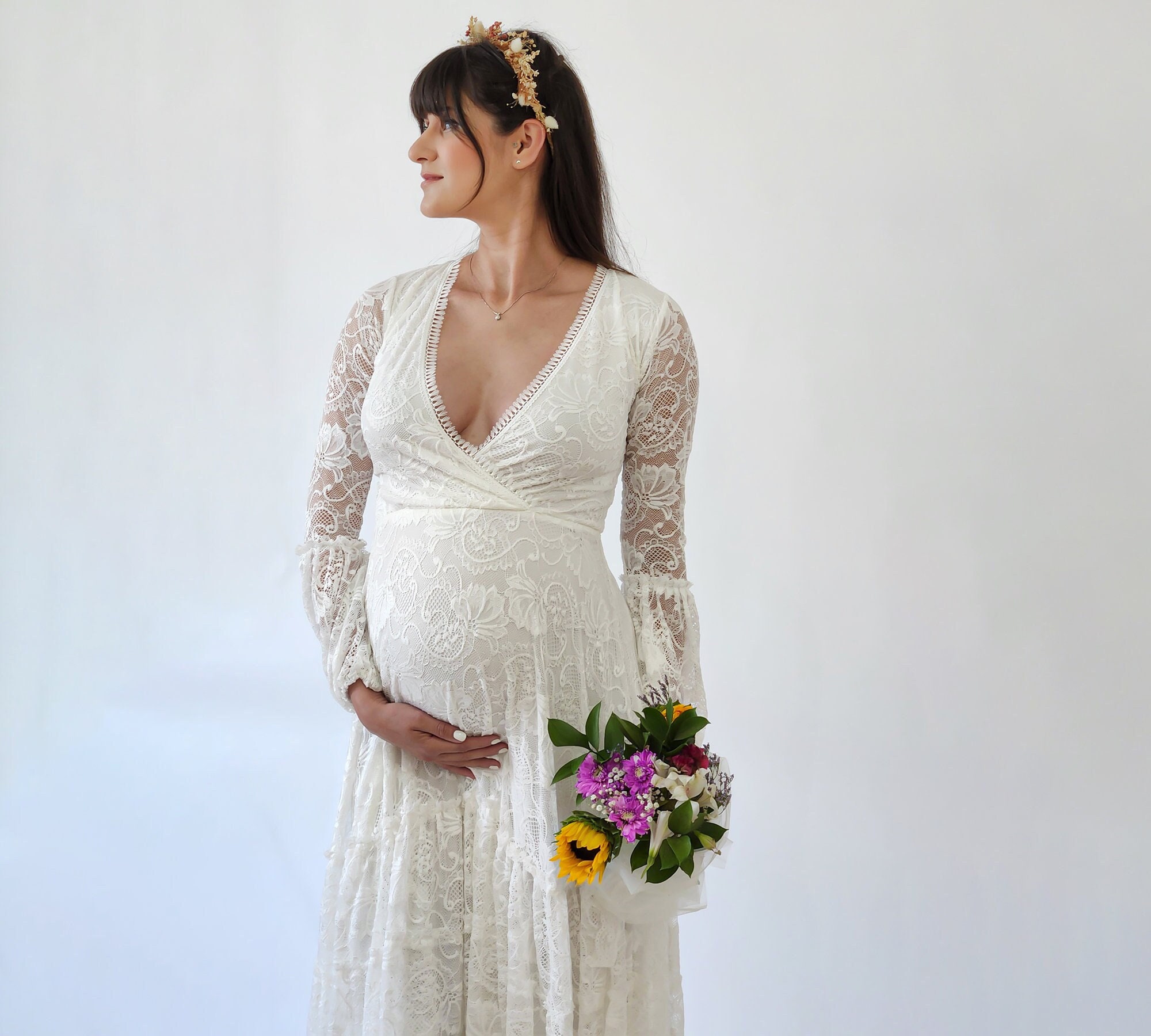 Maternity Lace Wedding Dress