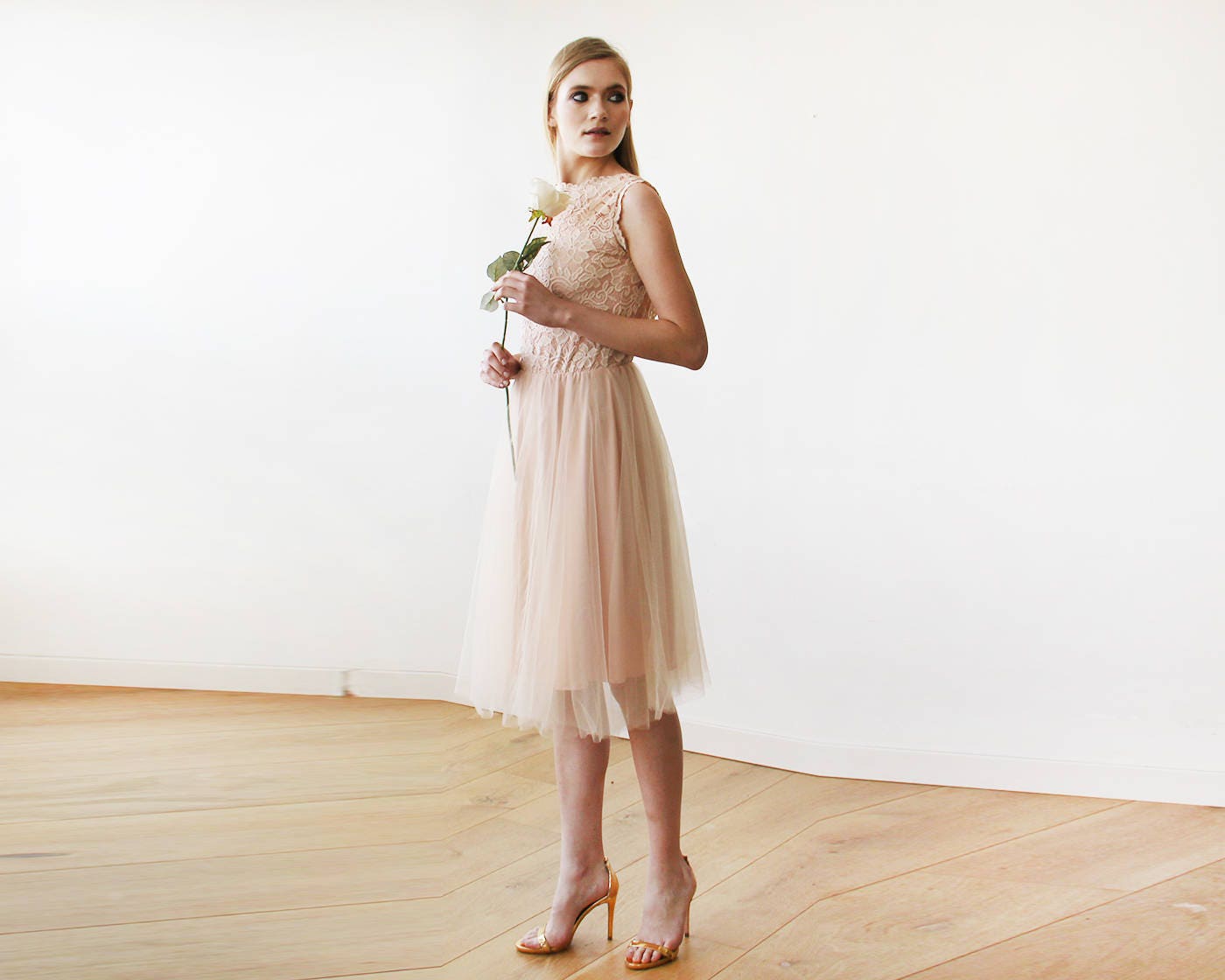 BURBERRY★素敵！Pink CHANTILLY Sleeveless Lace Dress Authentic NEW BURBERRY Women Pink CHANTILLY Sleeveless Lace