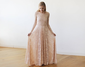 Pink Wedding Dress,long Sleeve Dress With an Empire Waist - Etsy Pink Wedding Dress,long Sleeve Dress With an Empire Waist - Etsy