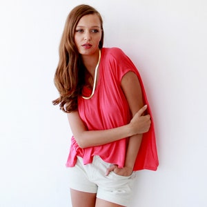SALE ITEM last in stock , Boxy summer minty top, Mint women blouse, Short sleeves top 2003 image 7