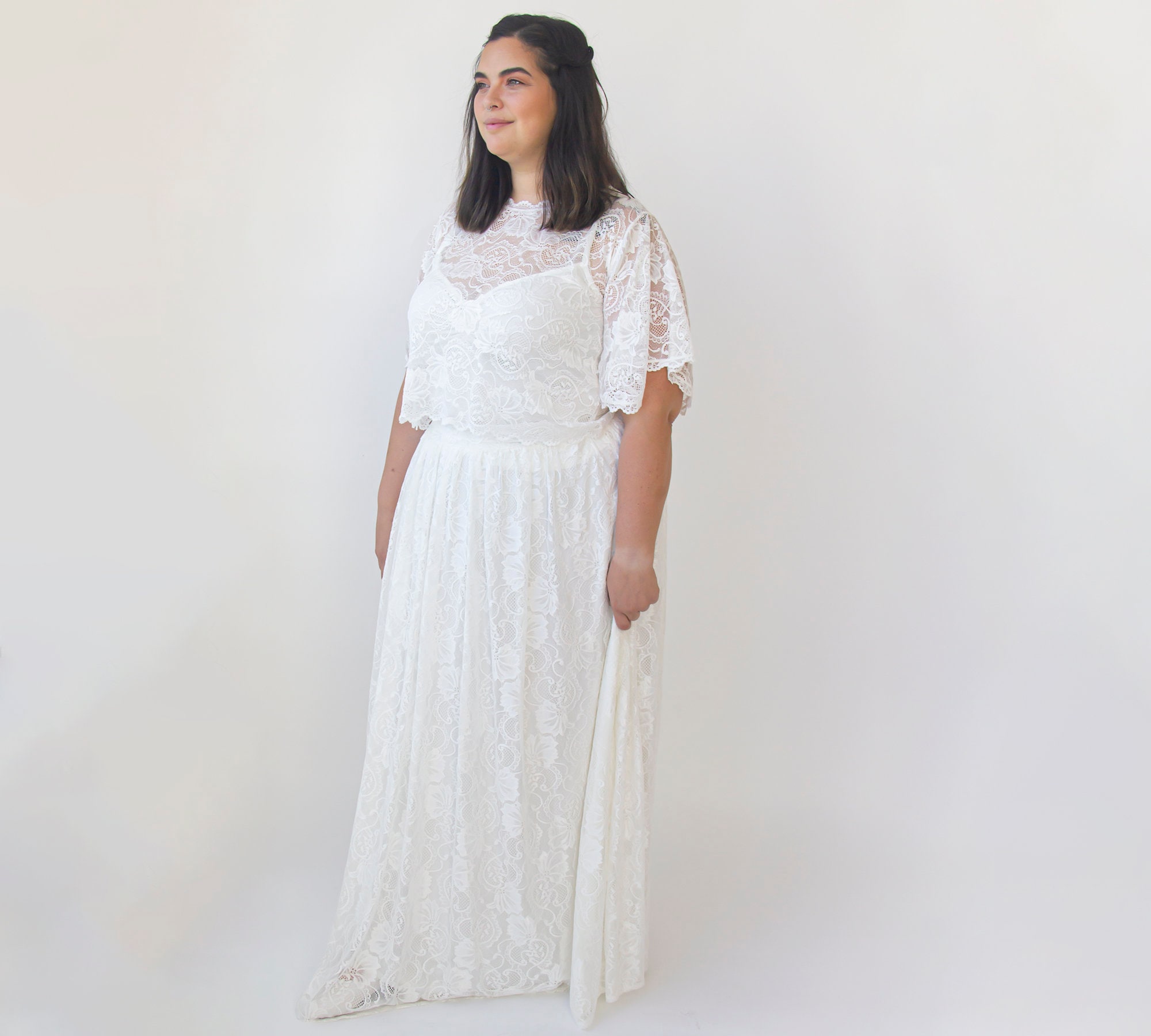 lace top plus size wedding dress Bridal Lace top, Plus size Bridal wear #2059