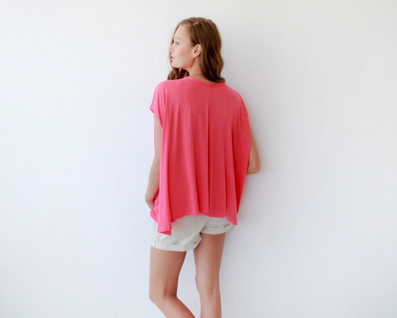 SALE Boxy summer minty top, Mint women blouse, Short sleeves top 2003 image 6