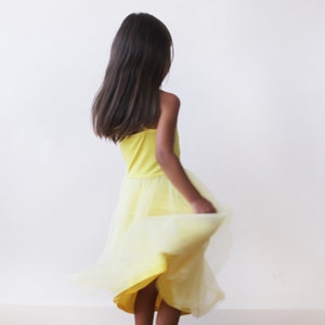 SALE Flower girls tulle yellow dress, Short tulle yellow dress, Girls Easter yellow dress 5001 image 5