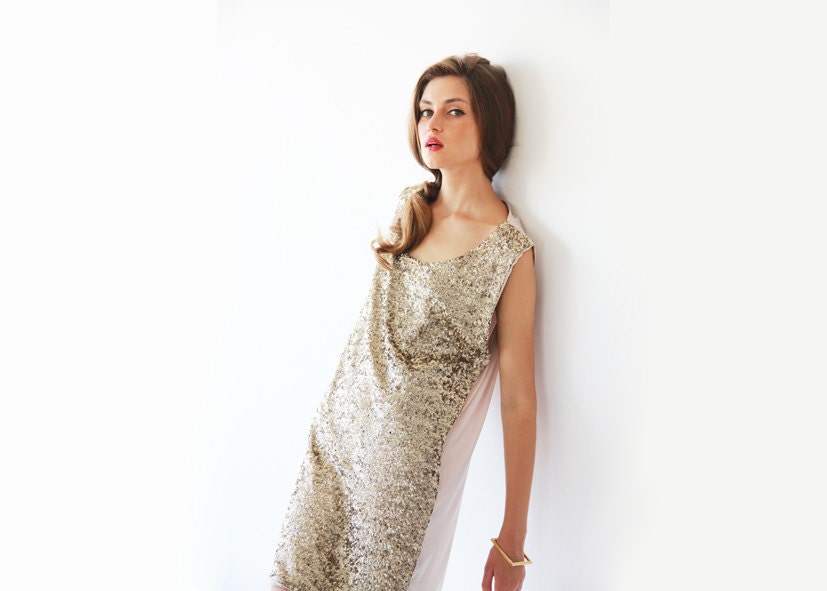 Glam mini dress Sequined gold dress Mini cocktail dress Etsy