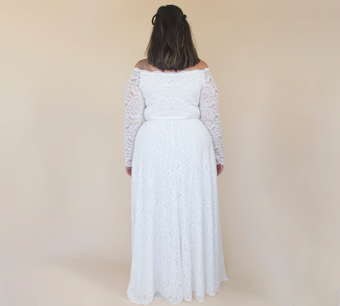 Curvy Off Shoulder Side Ruched Gown