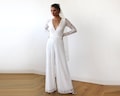 Bestseller  Ivory Wedding Lace Jumpsuit , Bridal romper #1169 product logo