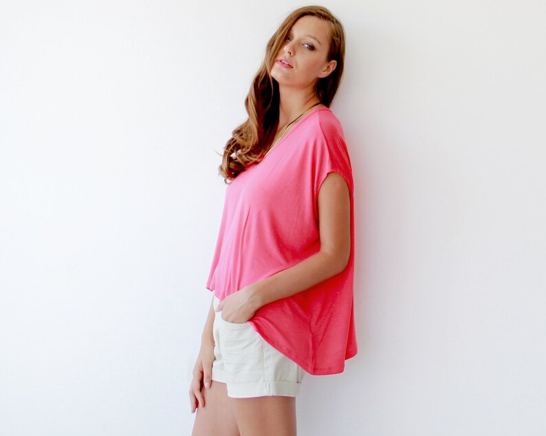 SALE ITEM last in stock , Boxy summer minty top, Mint women blouse, Short sleeves top 2003 image 9