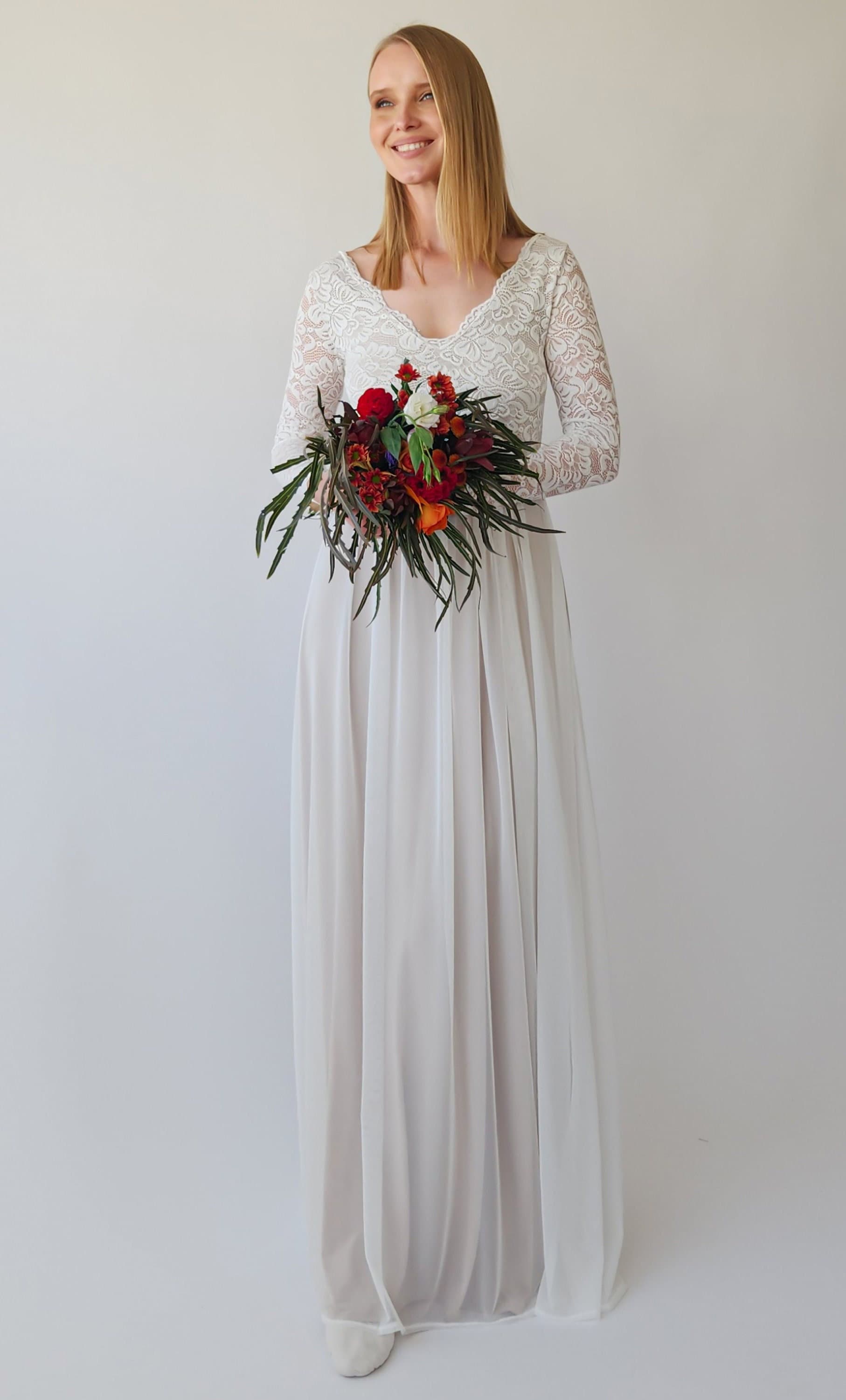 Pearly Vintage Lace Backless Dress