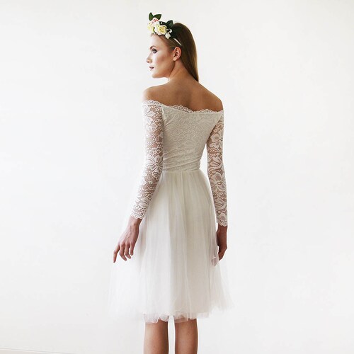 Short Wedding Dress Off-the-shoulder 