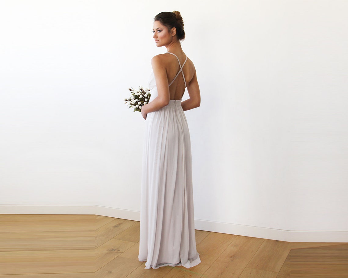 dazzled up champagne embroidered backless maxi dress