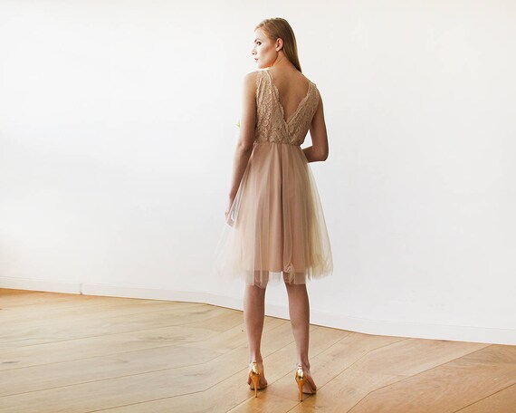 chinese dress ladies Elegant Lace Applique Short Prom Dress Pink Bridesmaid Dress US 16 / Pink