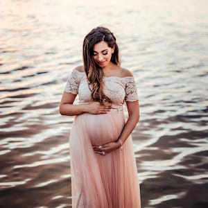 maternity photoshoot dress for short ladies Short Dress for Maternity & Nursing, Mother/Daughter Capsule Collection