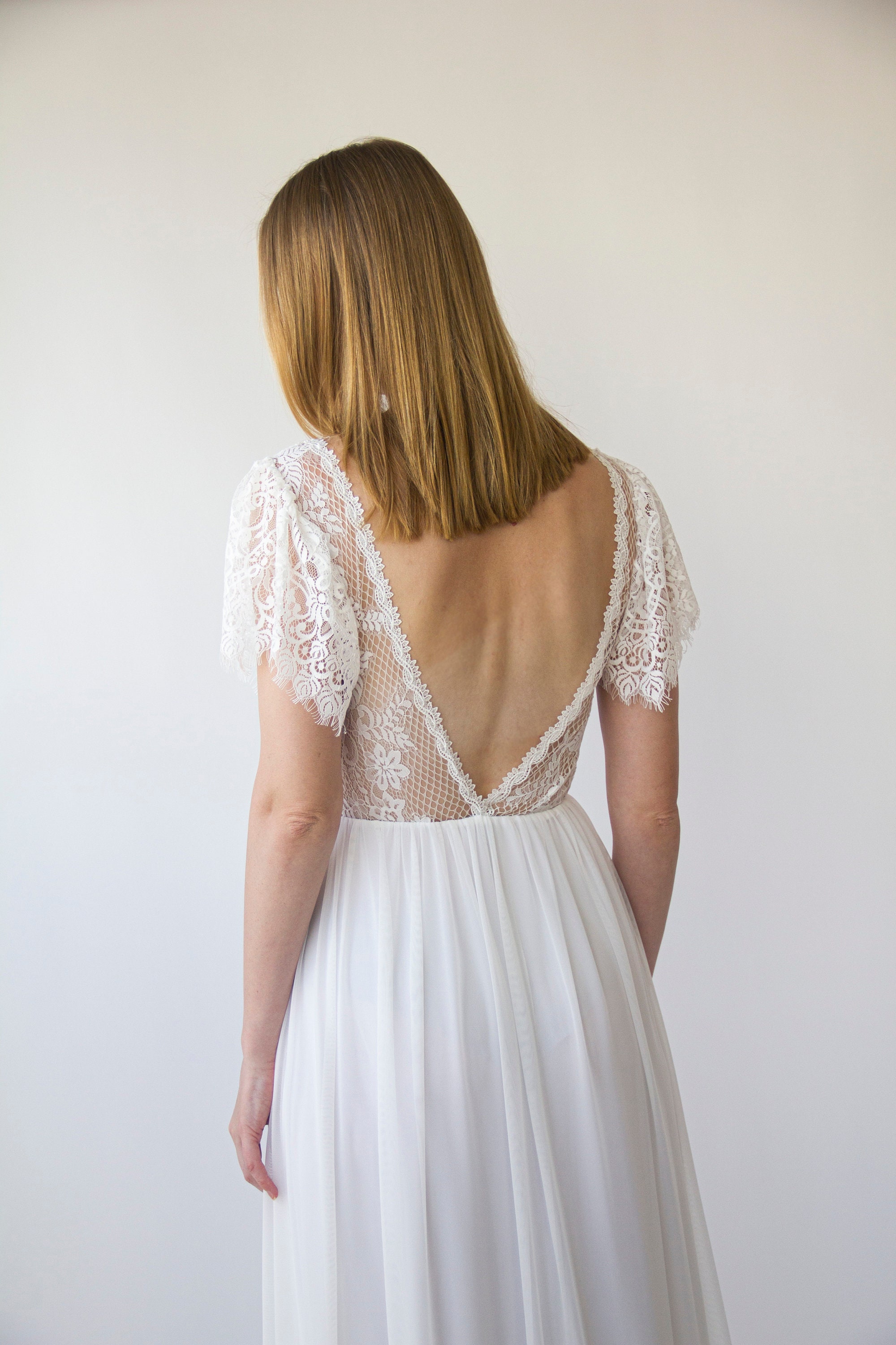 long white lace dresses VISIONS LACE FLOOR LENGTH DRESS | IVORY | THIRD FORM | Wedding Dresses —  THIRD FORM main image 0