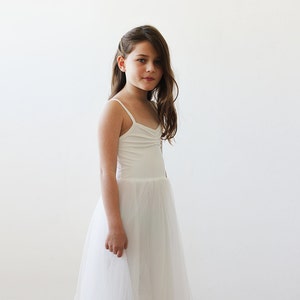 Girls Gold Sequin & Ivory Tulle Flower Girl Dress – Detachable Belt, Knee-Length, Sizes 2T-10T