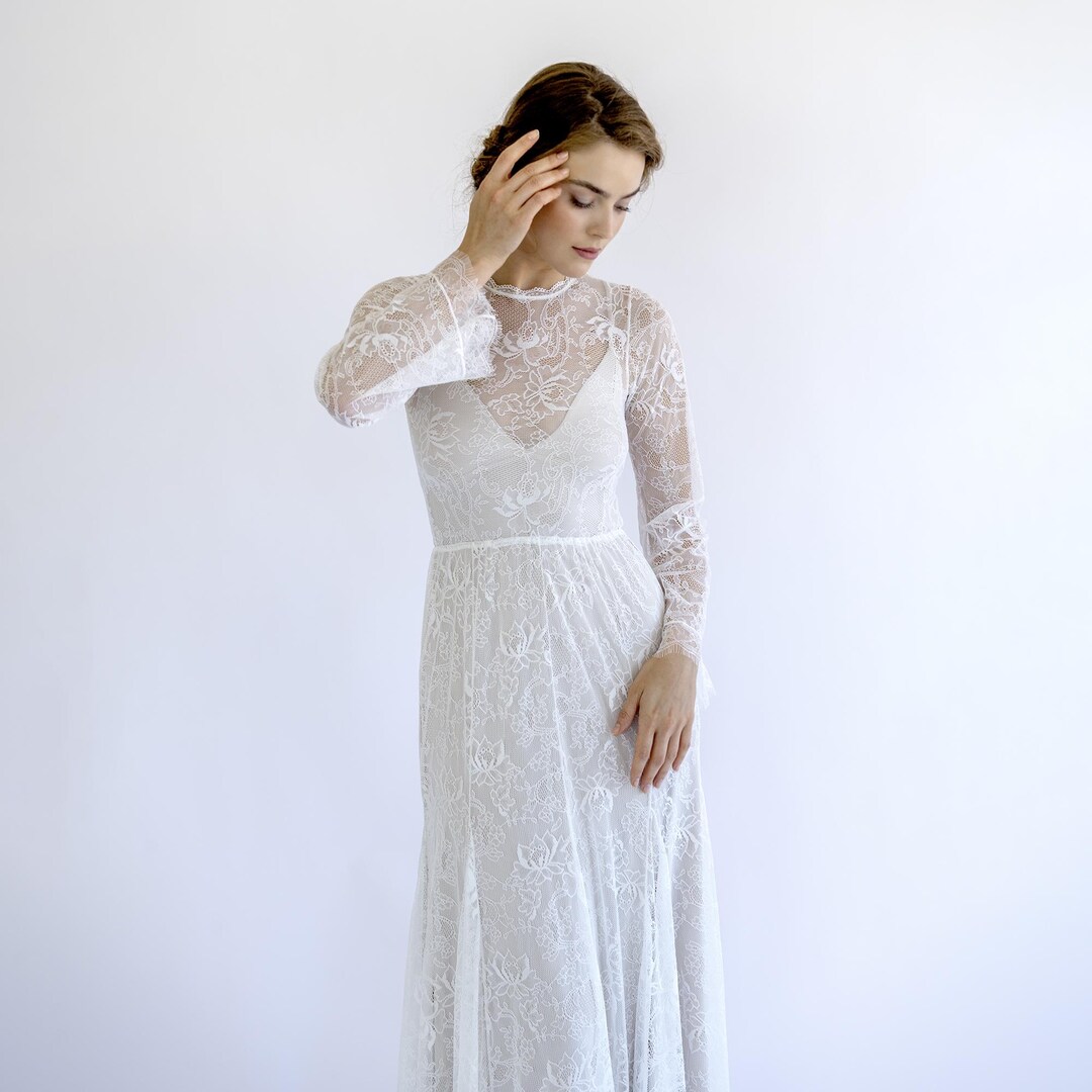 Layered Lace and Sheer Dress main image 0