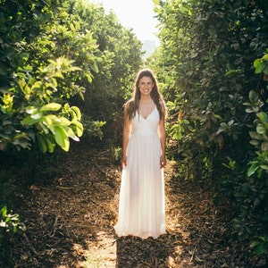 Ivory Wrap Straps lace wedding dress with chiffon mesh skirt  , Beach wedding dress 1262