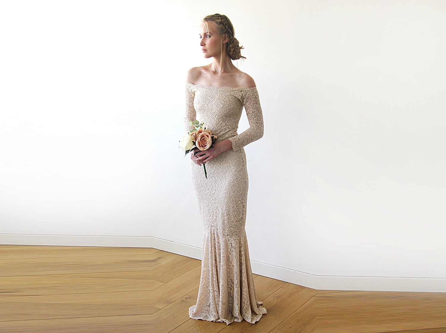 mermaid evening dress Portia And Scarlett 22350 Long Mermaid Prom Dress