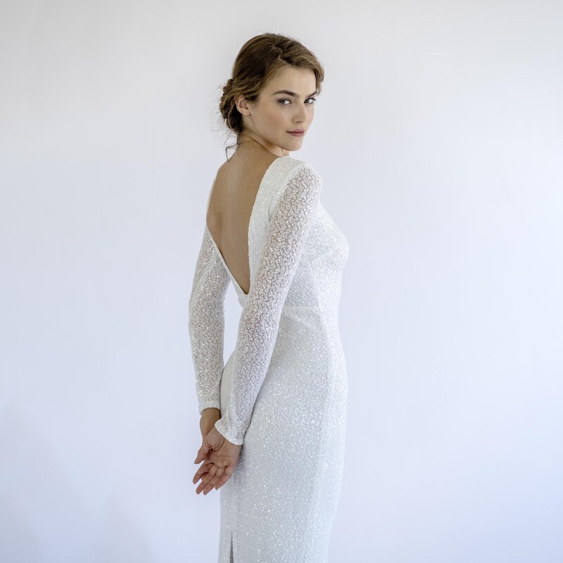 Sequin Wedding Dress - Etsy