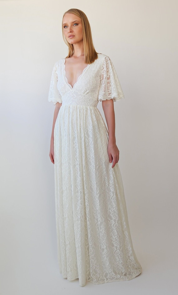 slim fit dress slacks Ivory Smocked Puff Sleeve Maternity Maxi Dress – PinkBlush main image 1