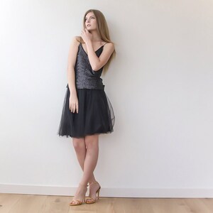 Tulle mini black skirt 3004 image 2