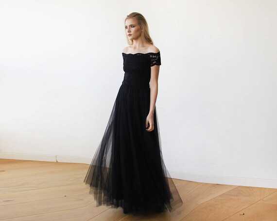 chinese dress ladies Forever Love Tulle Maxi Dress - Black - restock! main image 0