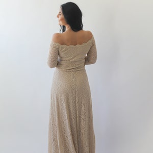 Champagne Off-The-Shoulder Dress 1119 image 5