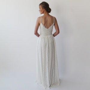 Ivory Wrap Straps lace wedding dress with pockets 1238 image 2