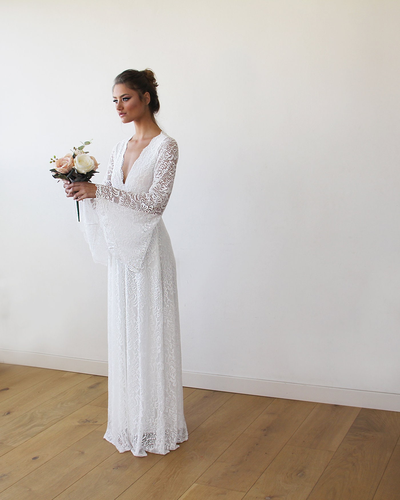 lace bell sleeve maternity dress Maternity Bell Sleeves Dress #1167
