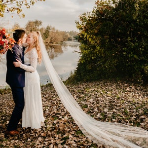 Ivory Wrap Mermaid wedding dress #1239