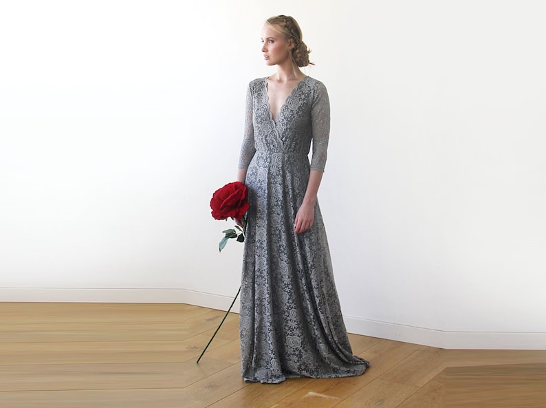 Quarter Sleeve Maid of Honor Dresses