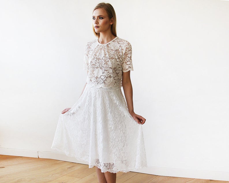 Short Skirt Wedding Dress