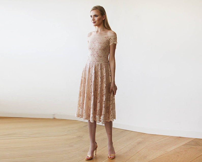 blush pink midi dress with sleeves