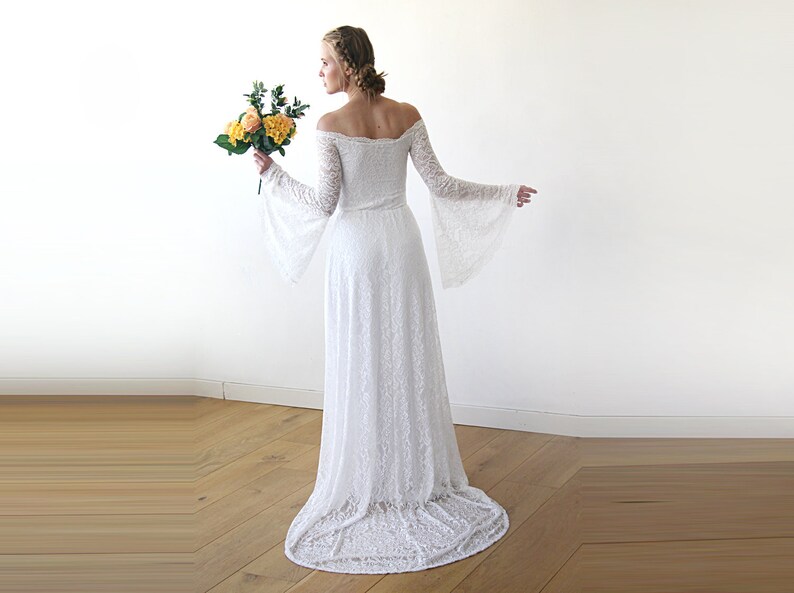 Off the Shoulder Elopement Dresses