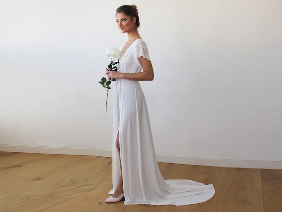 Wrap Wedding Dress With Sleeves Flash ...