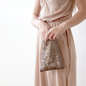 Sequin sparkling Black Handbag #4002