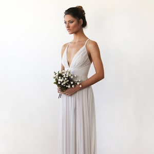 Ivory maxi dress with adjustable straps #1170