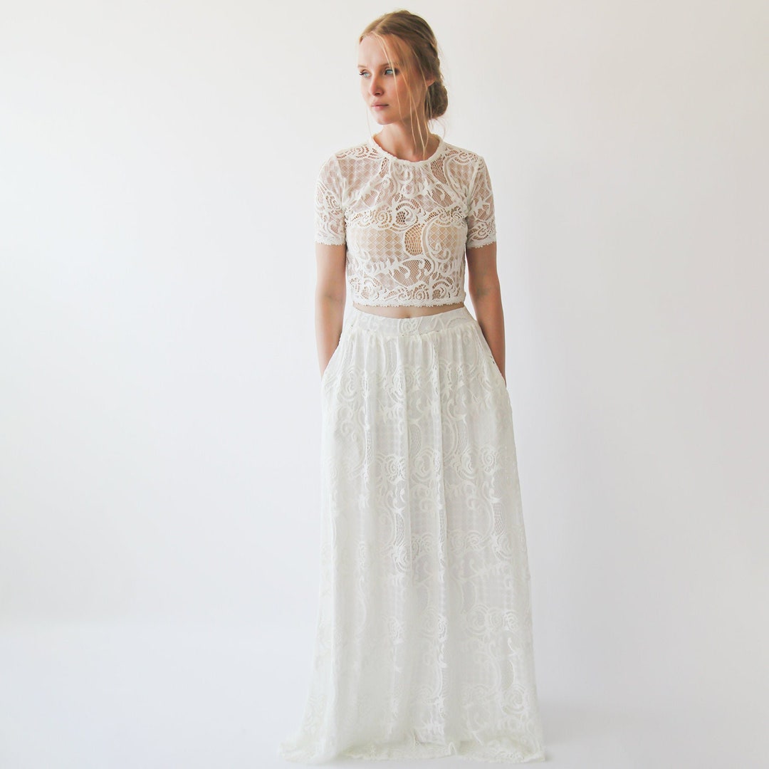 Ivory Lace Wedding Dress Separates 1249 - Etsy