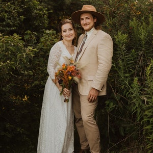 Bestseller Ivory Wrap lace maxi wedding dress #1124