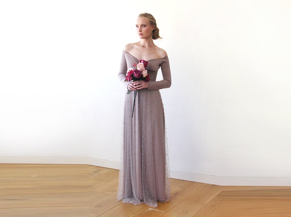 taupe dress wedding guest