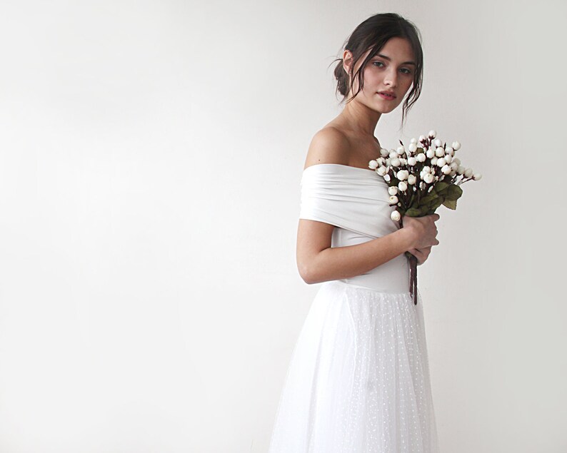 tulle maxi bridesmaid dress
