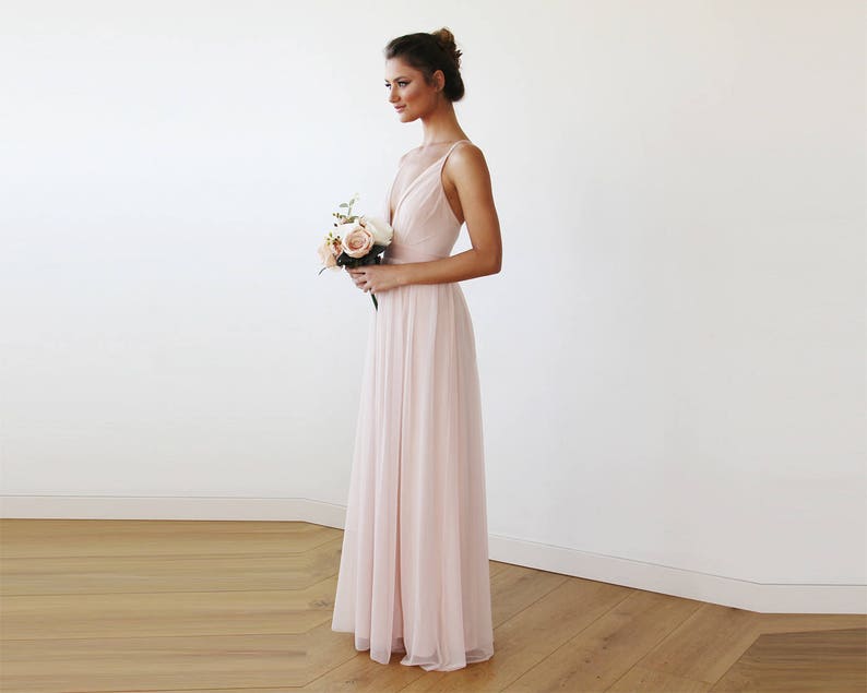 Triangle Spaghetti Strap Wedding Dress